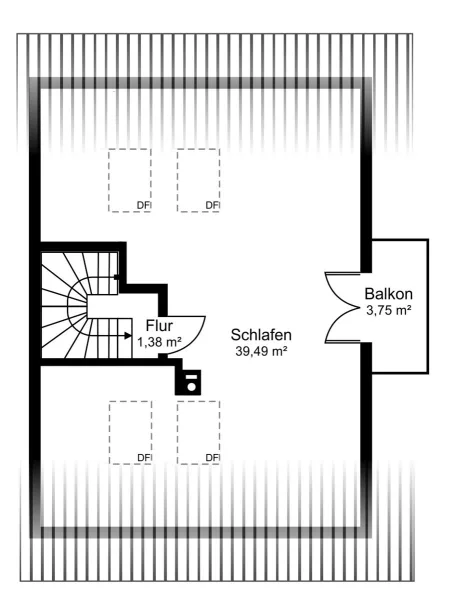 Grundrissplan Dachgeschoss