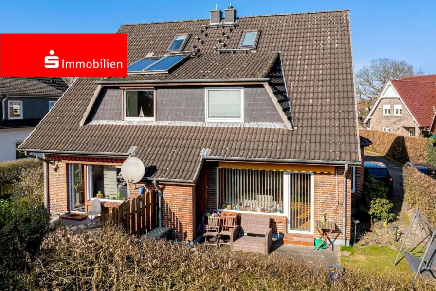 Rueckansicht 05 - Haus kaufen in Elmshorn - Vermietete Doppelhaushälfte mit Vollkeller in ruhiger und zentraler Wohnlage von Elmshorn