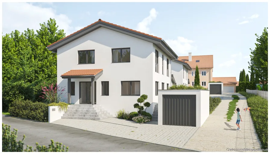 mögl. Ansicht - Haus kaufen in Altomünster - KFW 40 - Neubau Architekten-Einfamilienhaus in Altomünster