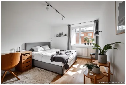 Schlafzimmer - Wohnung mieten in München - Moderne 2-Zimmer-Wohnung am Luitpoldpark