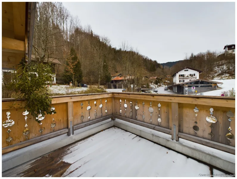 Terrasse - Wohnung kaufen in Tegernsee - Gemütliche Wohnung mit großzügiger Terrasse  am Alpbach in Tegernsee