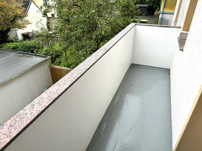 Blick in einen Balkon