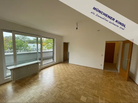 Wohnzimmer - Wohnung kaufen in München - Schönes 1 Zi Appartement mit Dachterrasse in München Solln