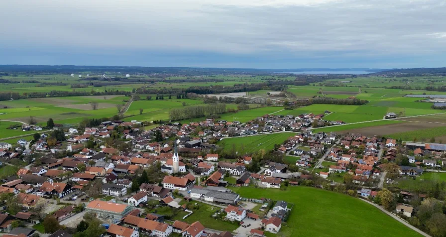 Ortsansicht Wielenbach Blick zum Ammersee