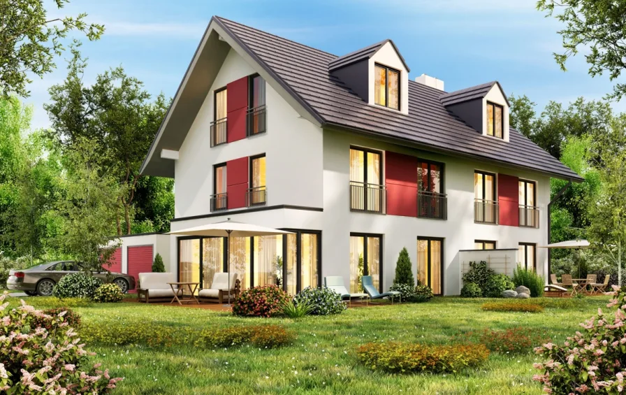 Illustration für Neubau - Grundstück kaufen in Eichenau - Ruhig gelegenes Baugrundstück für ein Einfamilienhaus oder ein Doppelhaus in Eichenau