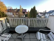 Balkon mit Blick in den Garten