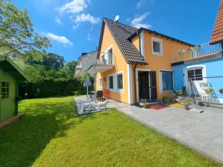 Südostansicht - Haus kaufen in Bad Wörishofen - Stilvolles Haus mit Südgarten in der Kurzone  der Kneippstadt Bad Wörishofen