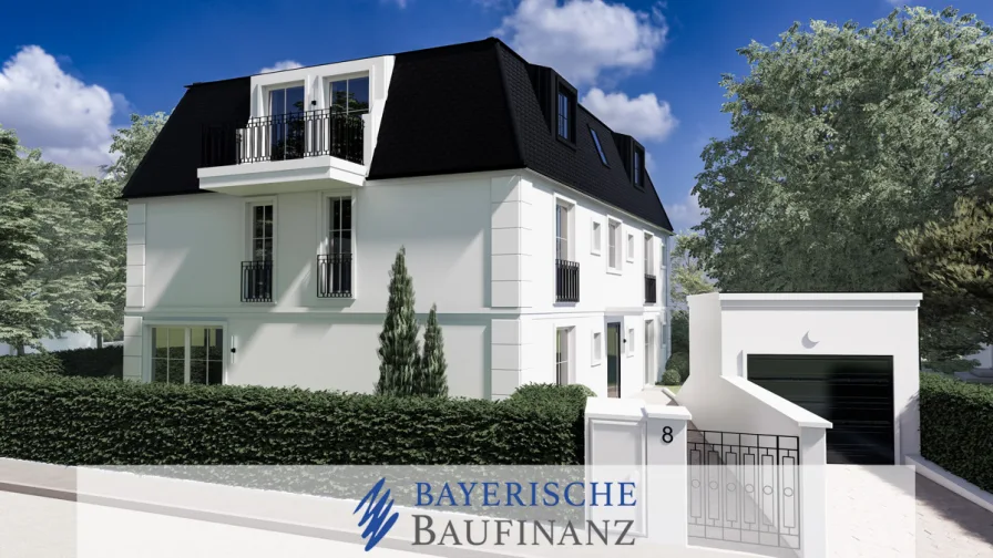 *STRASSENANSICHT* - Haus kaufen in München - • KLASSE MEHRFAMILIENHAUS MIT 8 WOHNUNGEN UND TG • NEUBAU  • TOP-LAGE IM RUHIGEN GRÜNEN SOLLN •