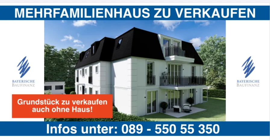 *GARTENANSICHT* - Haus kaufen in München - • ERSTKLASSIGES MEHRFAMILIENHAUS MIT 8 WOHNUNGEN UND TG • NEUBAU  • TOP-LAGE IM RUHIGEN SOLLN •