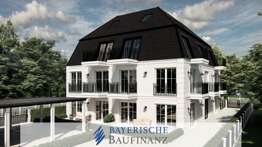 *GARTENANSICHT* - Haus kaufen in München - • MEHRFAMILIENHAUS MIT 3 WE • THALKIRCHEN-SOLLN • NEUBAU • SCHÖNE RUHIGE LAGE  • 9.466,- Euro/qm•