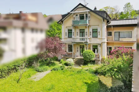 Ansicht von der Lichtentaler Allee - Haus kaufen in Baden-Baden / Lichtental - Rarität! Mehrfamilienhaus mit herrlichem Blick ins Grüne - in TOP-Lage von Baden-Baden!
