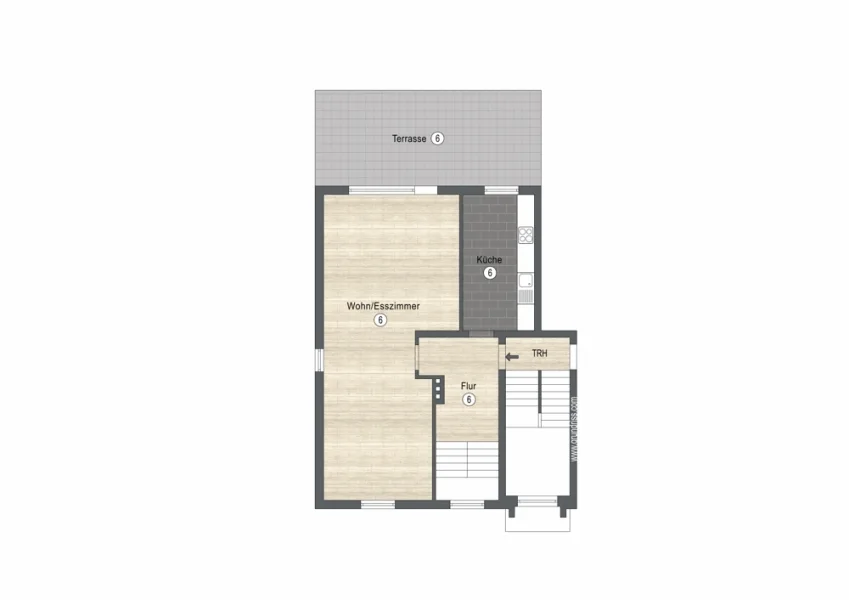 Grundriss EG Wohnung 6