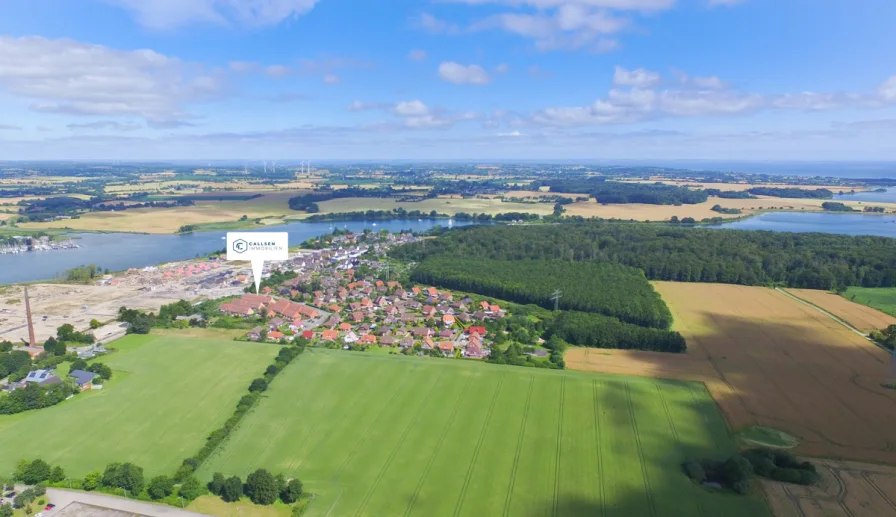 Luftaufnahme - Haus kaufen in Kappeln / Ellenberg - Ruhig gelegenes RMH in hervorragendem Zustand