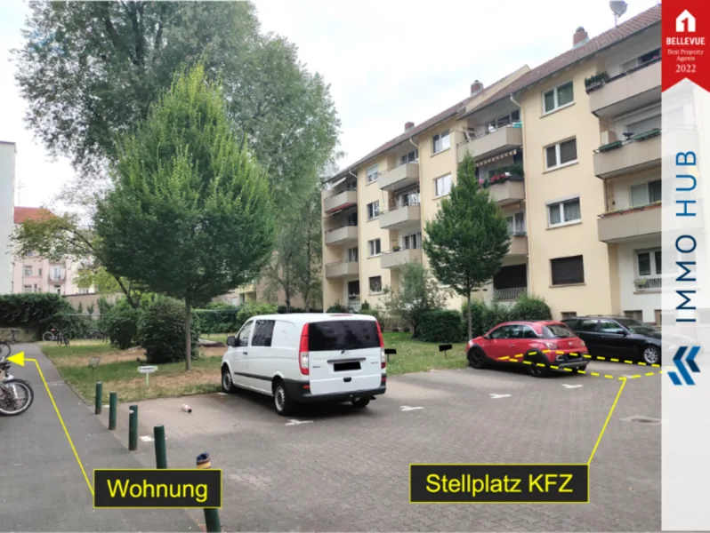 Stellplatz im geschützten Innenhof