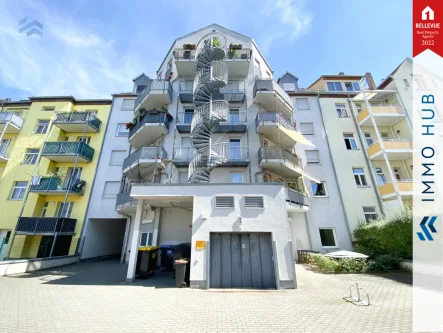 Hausansicht Rückseite - Wohnung kaufen in Leipzig - ++PROVISIONSFREI - Sichere Anlage für Ihre Zukunft++