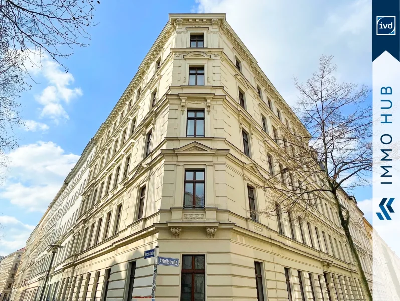 Hausansicht - Wohnung kaufen in Leipzig-Südvorstadt - ++ Leerstehend, Aufzug, Einbauküche! Charmante 2-Zimmer Wohnung in der Leipziger Südvorstadt ++