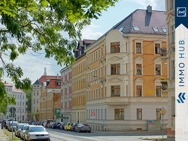 Hausansicht - Wohnung kaufen in Leipzig - ++ RESERVIERT - Top gepflegte 2-Raum-Wohnung in Gohlis - 2.300 € / m²  ++