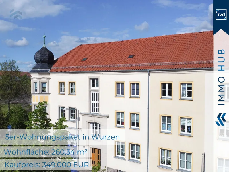 Titelbild - Wohnung kaufen in Wurzen - ++ Faktor 18: Jetzt Investieren für 1.340 EUR/m² // 5er Wohnungspaket im Herzen von Wurzen ++