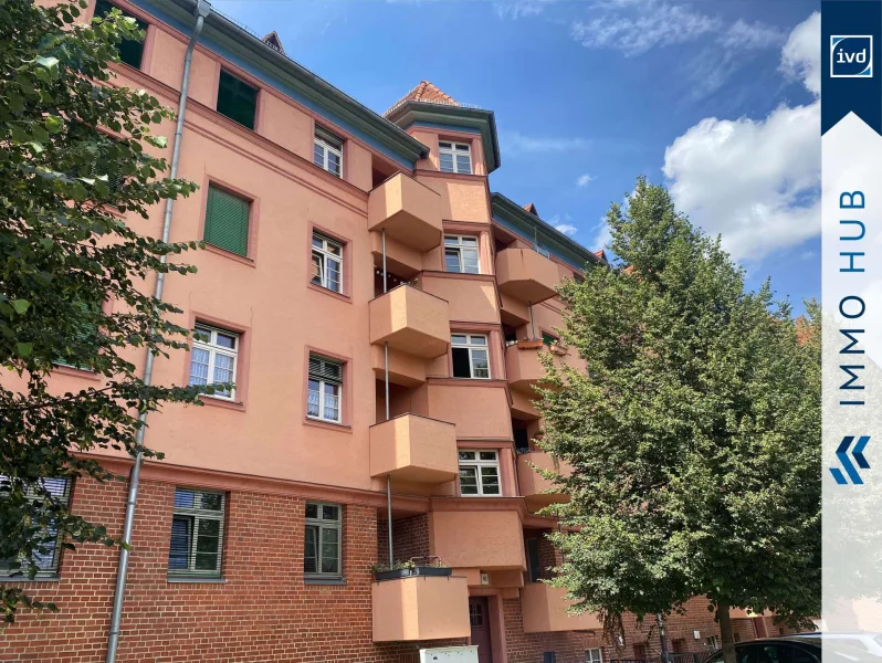 Außenansicht (2) - Wohnung kaufen in Leipzig - ++ RESERVIERT: Süße Zweiraumwohnung mit gemütlicher Loggia & modernem Bad ++