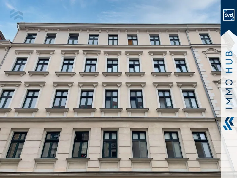 Detailansicht Fassade - Wohnung kaufen in Leipzig - ++ 1.650 € / m² - Vermietete 2-Zimmer-Wohnung ++