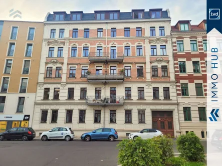 Frontansicht - Wohnung kaufen in Leipzig - ++ Weiße Elster und Karl-Heine-Kanal direkt in der Nähe - 2-Zimmer-Wohnung mit Balkon in Plagwitz ++