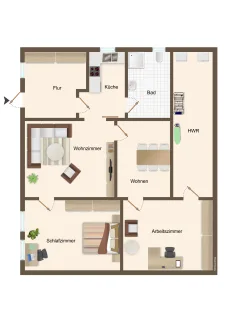 Erdgeschoss - Haus kaufen in Königs Wusterhausen - kleine Immobilie in zweiter Reihe