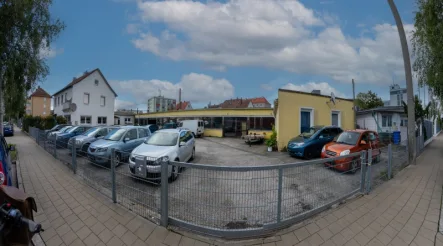 Geländeansicht - Halle/Lager/Produktion kaufen in Fürth - Autoverkaufsplatz/Werkstatt mit Büroeinheit direkt in der Automeile