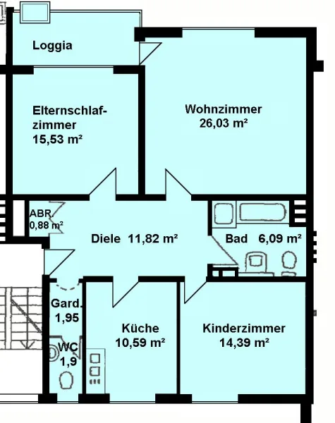 3 ZKB - Grundriss