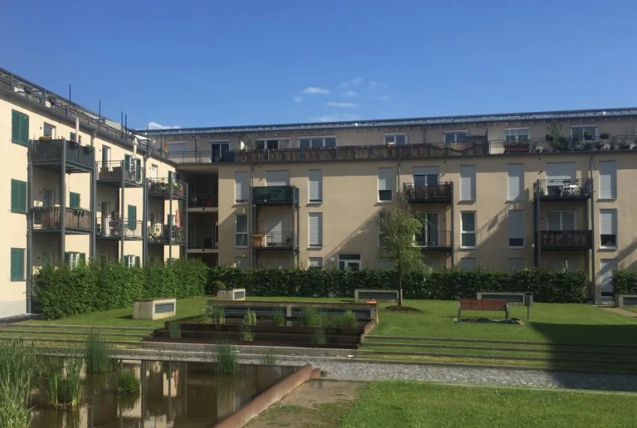 Ansicht Loggia 1.OG - Wohnung kaufen in Augsburg - Nette 2 ZKB Wohnung mit Loggia in kernsaniertem Denkmalschutzgebäude