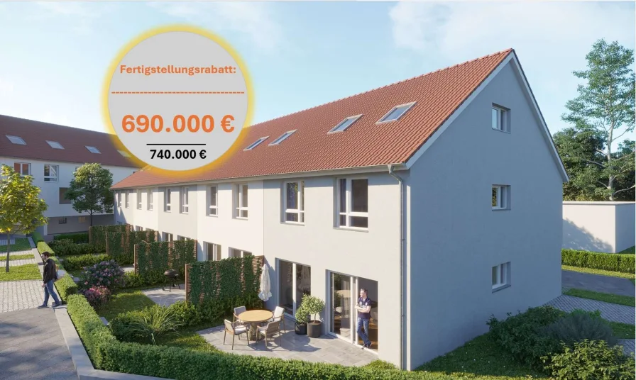 Reihenhaus - Haus kaufen in Oberasbach - Neubau Reihenhaus mit Wärme-Pumpe – Ihr neues Zuhause wartet!