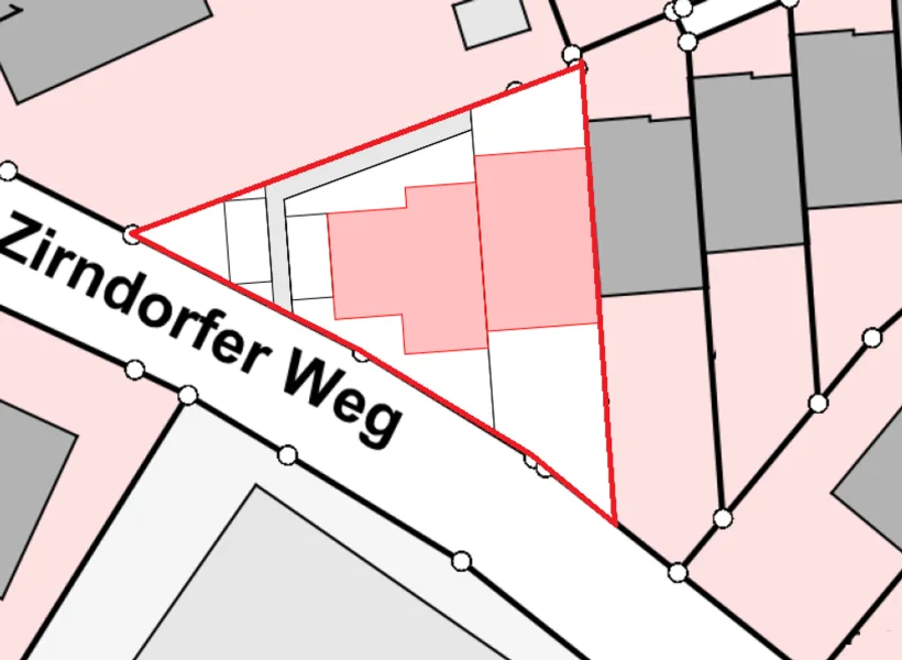 Lageplan - Grundstück kaufen in Oberasbach - Zentral gelegenes Baugrundstück in Oberasbach