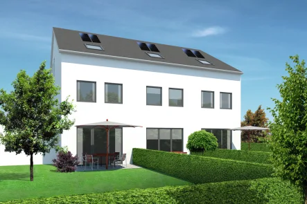 Visualisierung - Haus kaufen in Aichach / Walchshofen - KfW 40 EE! Reiheneckhaus in Aichach-Walchshofen - zeitgemäßer und nachhaltiger Neubau