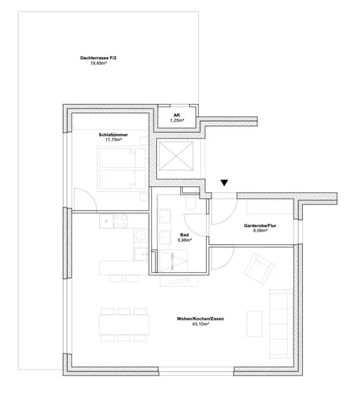 Grundriss Penthouse