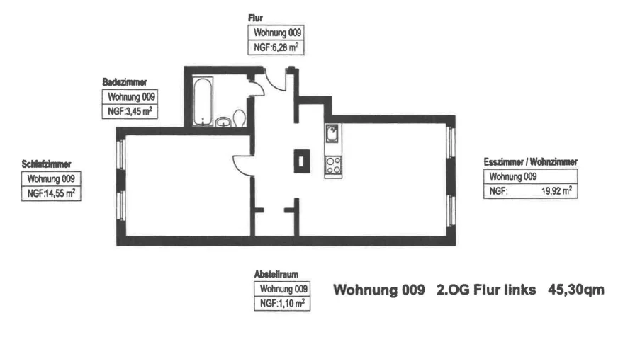 Wohnung 2.OG Flur links