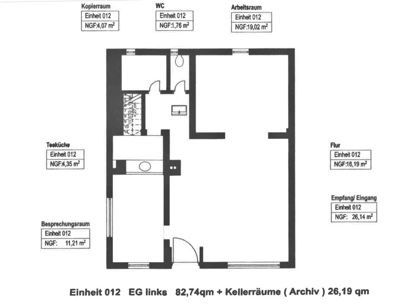 Büro EG links + Keller