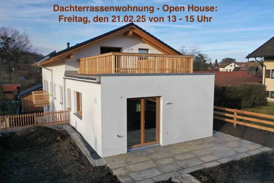 Open House bild - Wohnung kaufen in Bad Endorf - Bezugsfrei: Hochwertige, nachhaltige Dachterrassenwohnung zu attraktivem Kaufpreis