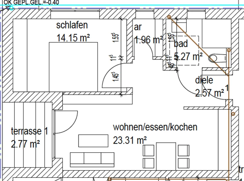 Grundriss WE 1