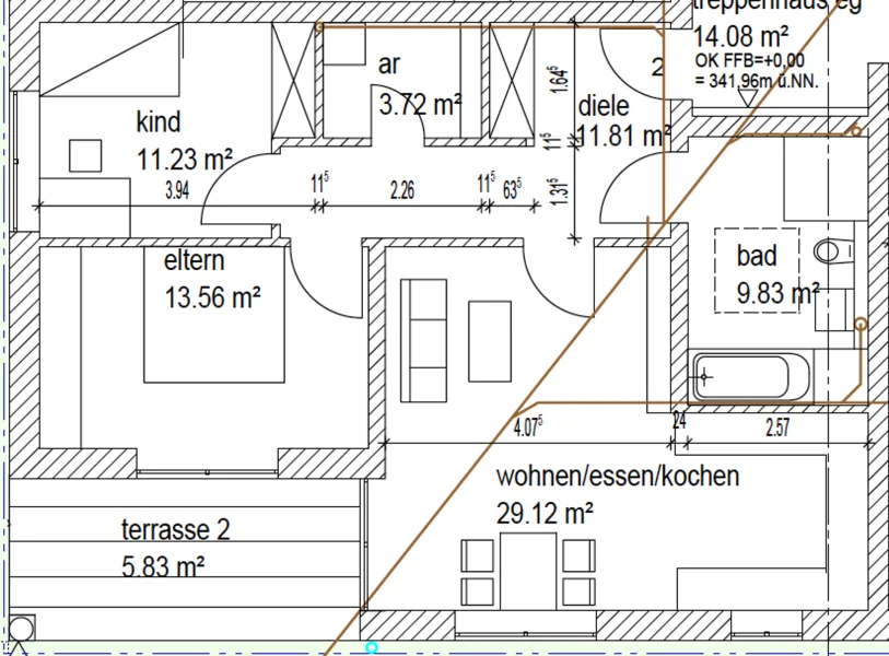 Grundriss WE 2