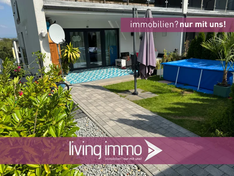 Garten - Wohnung kaufen in Passau - Moderne 3-Zimmer-Wohnung mit Garten & Garage in bevorzugter Lage Passau/Kohlbruck