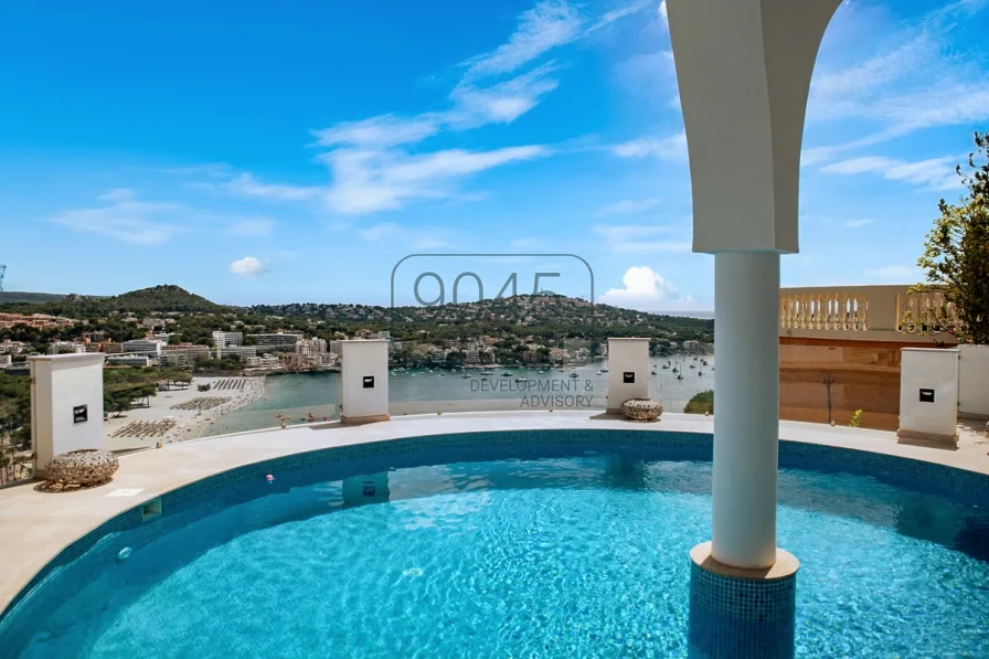 Villa mit traumhafter Strand-, Meer- und Weitsicht auf den Strand von Santa Ponsa - Haus kaufen in Costa De La Calma - Villa mit traumhafter Strand-, Meer- und Weitsicht auf den Strand von Santa Ponsa / Mallorca - Spanien