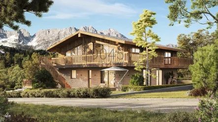 Ski-In / Ski-Out: modernes Tiroler Neubau-Chalet (DHH) mit Pool am Wilden Kaiser in Going - Haus kaufen in Going am Wilden Kaiser - Ski-In / Ski-Out: modernes Tiroler Neubau-Chalet (DHH) mit Pool am Wilden Kaiser in Going / Kitzbühel