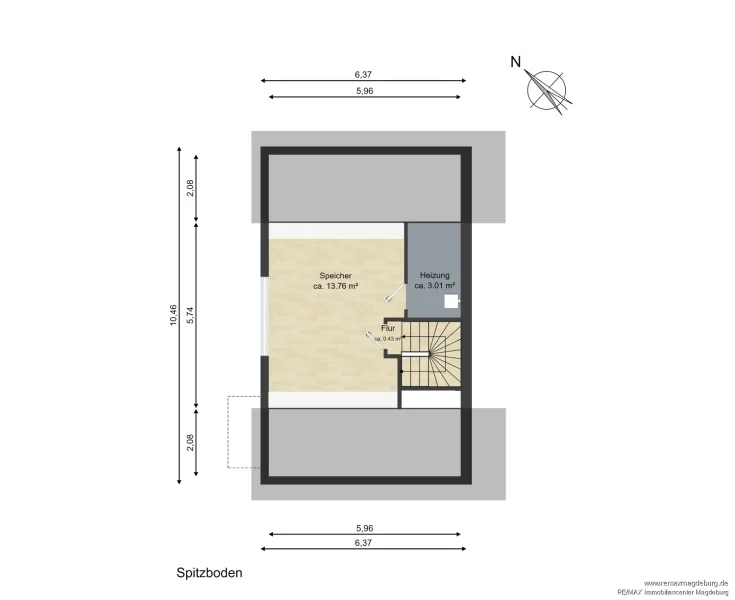 Grundriss Spitzboden