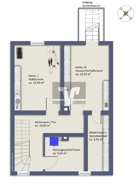 Skizze Grundriss Kellergeschoss