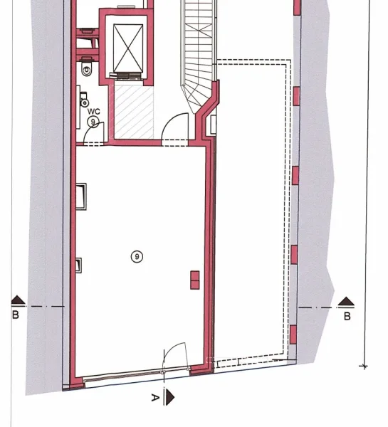 Grundriss Gewerbeinheit EG