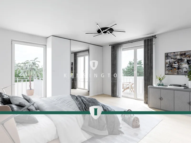 Schlafzimmer - Wohnung kaufen in Berlin - Praktische 58m² 2-Zimmer-Wohnung mit zwei Balkonen