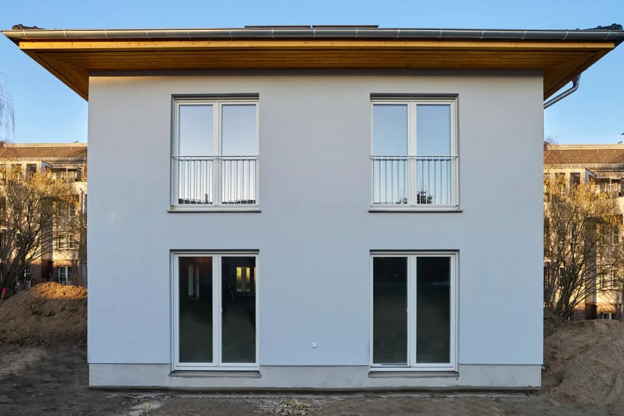 Außenaufnahme - Haus kaufen in Berlin / Französisch Buchholz - LETZTES FREIES HAUS: Modernes Neubau-Einfamilienhaus im ruhigen Berliner Norden