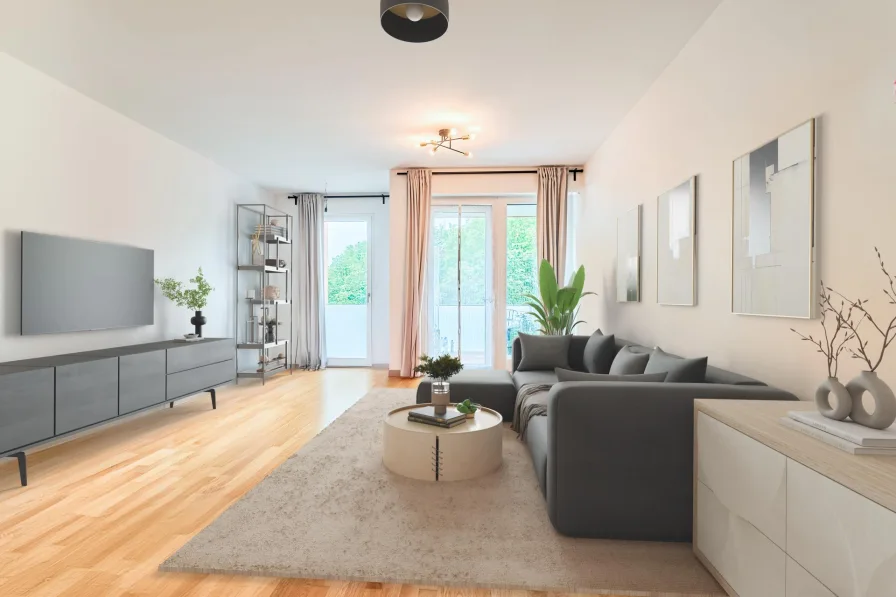 Einrichtungsbeispiel - Wohnung kaufen in Berlin / Moabit - Neuwertige und bezugsfreie 2-Zimmer-Wohnung in perfekter Lage