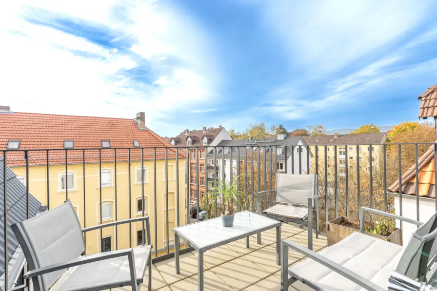 Terrasse im Maisonettegeschoss