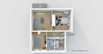 3D Grundriss - 3 Zimmer Wohnung in Senden