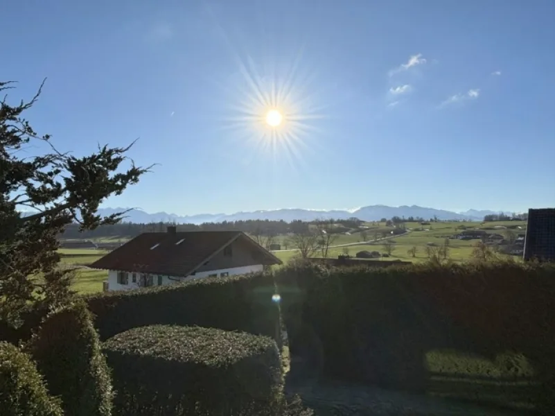 unverbaubarer Bergblick von der Terrasse aus